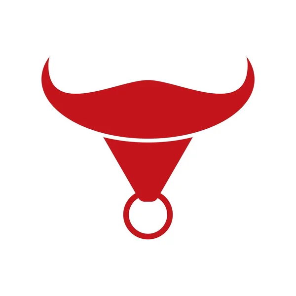 Bull Κέρατο Λογότυπο Εικόνες Εικονογράφηση — Διανυσματικό Αρχείο