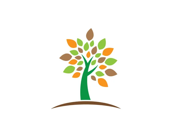 Σχεδιασμός Εικονογράφησης Εικονιδίου Φορέα Λογότυπου Δέντρου — Διανυσματικό Αρχείο