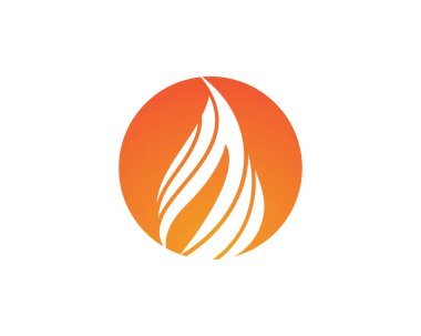 Alev Logosu Vektör Simgesi Yağ, gaz ve enerji logosu kavramını ateşle