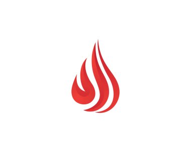 Alev Logosu Vektör Simgesi Yağ, gaz ve enerji logosu kavramını ateşle