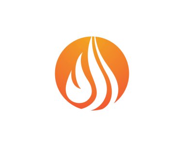 Alev Logosu Vektör Simgesi Yağ, gaz ve enerji logosu kavramını ateşle