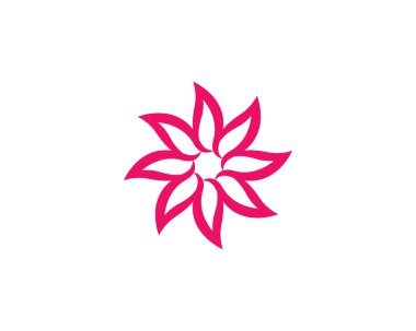 Güzellik Vektörü çiçek tasarımı logo şablonu simgesi