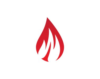 Alev Logosu Vektör Simgesi Yağ, gaz ve enerji logosu kavramını ateşle