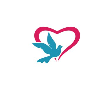 Dove Logo Şablonu vektör resimleme tasarımı