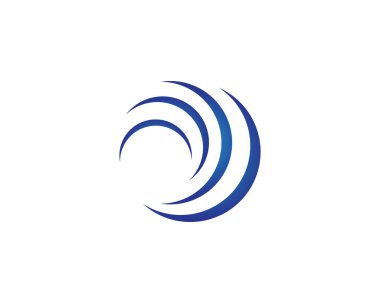 Su Dalgası logo vektör illüstrasyon tasarımı