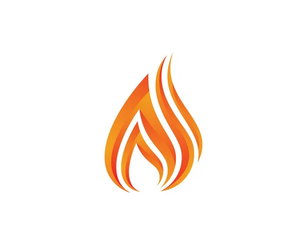 Feuer Flamme Logo Template Vektor Symbol Gas Und Energie Logo — Stockvektor