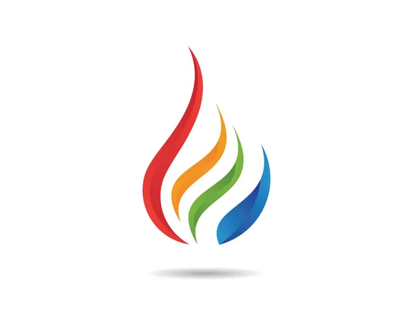 Palo Liekki Logo Malli Vektori Kuvake Öljy Kaasu Energia Logo — vektorikuva