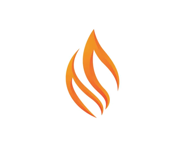 Feuer Flamme Logo Template Vektor Symbol Gas Und Energie Logo — Stockvektor