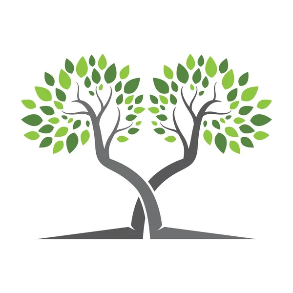 Ilustracja Projektu Logo Drzewa — Wektor stockowy