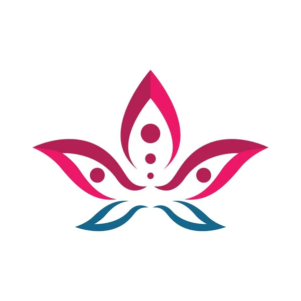 Güzellik Lotusu Logo Resim Çizimi Tasarımı — Stok Vektör