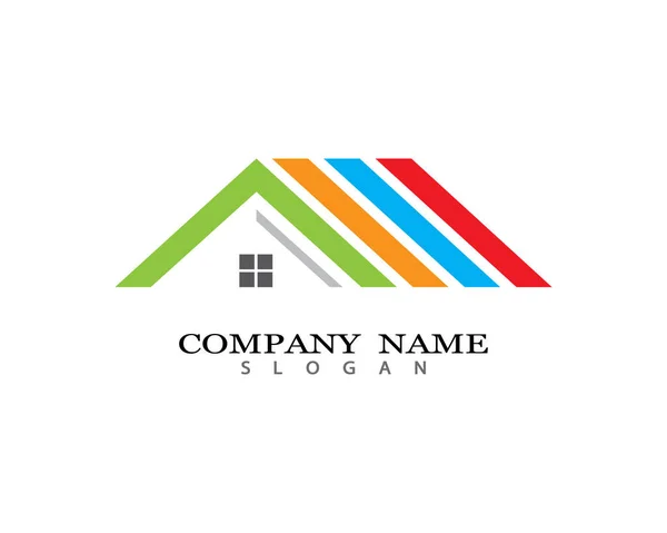 Property Logo Template Vector Icon Illustration Design — Stock Vector