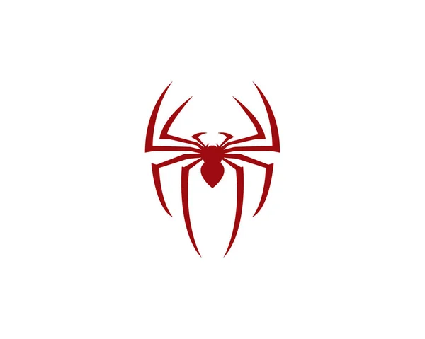 Spider Logo Plantilla Vector Icono Ilustración Diseño — Archivo Imágenes Vectoriales