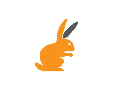 Tavşan Logosu şablon vektör illüstrasyon tasarımı