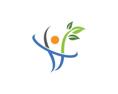 Sağlıklı Yaşam Logosu vektör ikonu çizimi tasarımı