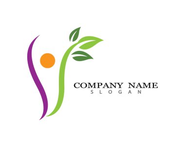 Sağlıklı Yaşam Logosu vektör ikonu çizimi tasarımı