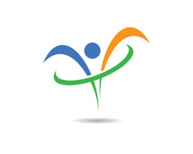 Sağlıklı Yaşam Logosu vektör ikonu çizimi tasarımı