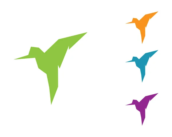 Diseño Ilustración Icono Vector Plantilla Logotipo Colibrí — Vector de stock