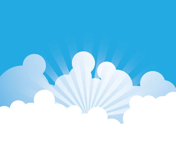 Blue Sky Cloud Vector Icon Illustration Design — Stock Vector