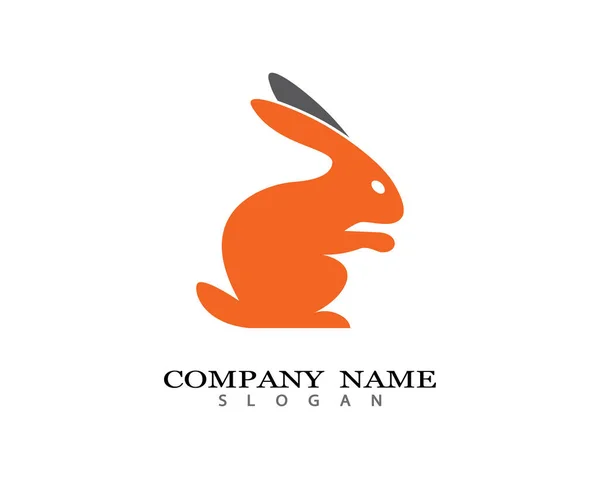 Logo Coniglio Modello Icona Vettoriale Illustrazione Design — Vettoriale Stock