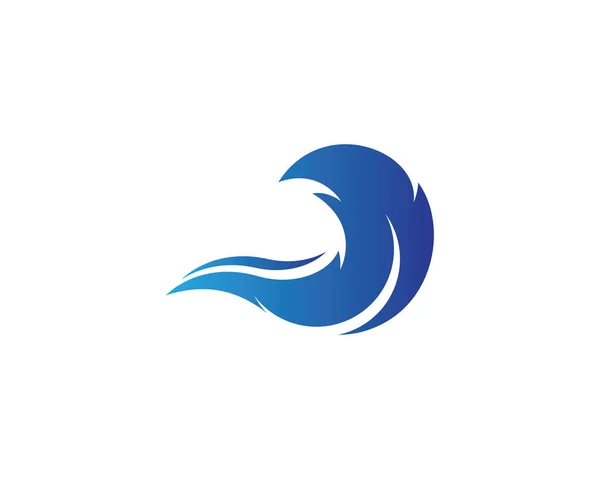 Água Onda Logotipo Imagens Ilustração Design —  Vetores de Stock