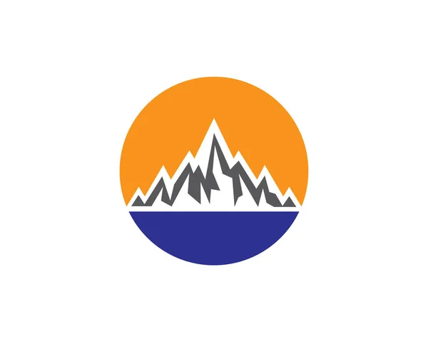 Mountain Logo Template Vector Pictogram Illustratie Ontwerp — Stockvector
