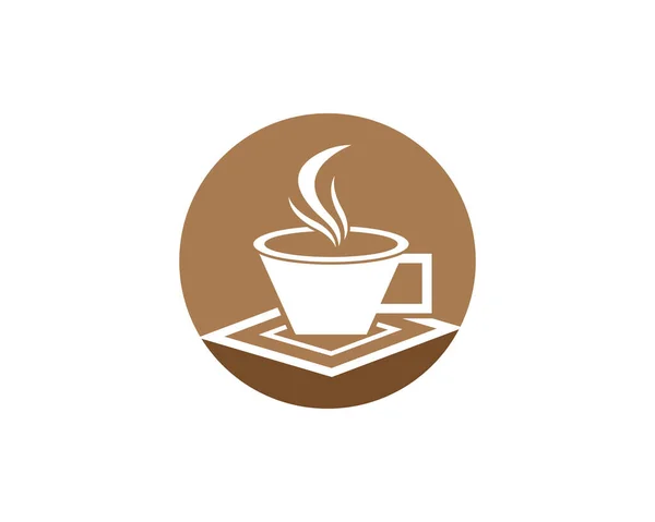 Tazza Caffè Logo Modello Icona Vettoriale Design — Vettoriale Stock