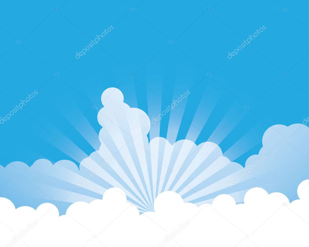 Blue sky with cloud vector icon illustration design 
