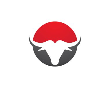 Boğa logo şablonu vektör resimleme tasarımı 