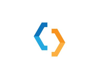 C harfi logo vektör illüstrasyon tasarımı