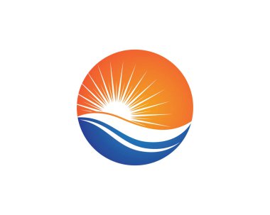 Su Dalgası logo vektör illüstrasyon tasarımı