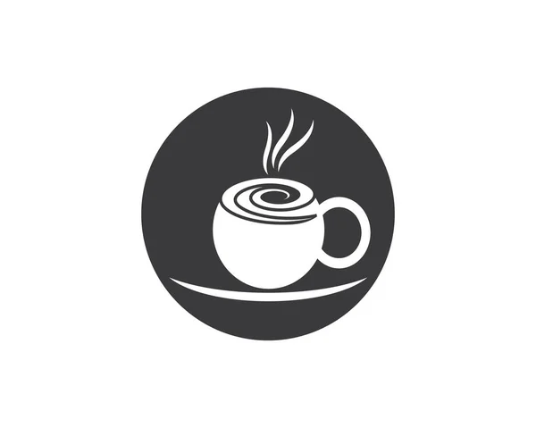 Copo Café Logo Template Vetor Ícone Design — Vetor de Stock