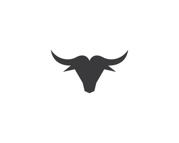 Bull Logo Modello Vettoriale Icona Illustrazione Design — Vettoriale Stock