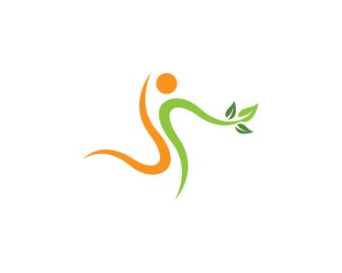 Sağlıklı Yaşam Logosu vektör ikonu çizimi tasarımı