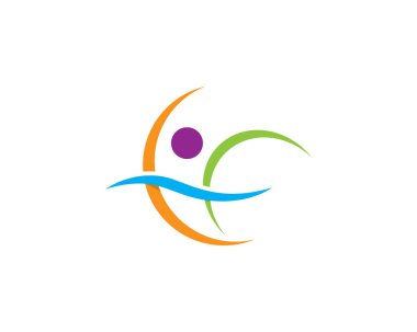 Sağlıklı Yaşam Logosu vektör ikonu çizimi tasarımı