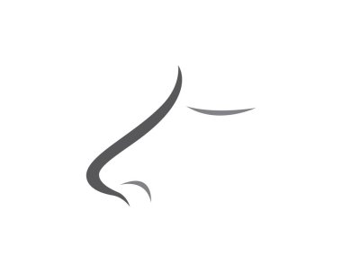 Burun logosu şablon vektör illüstrasyon tasarımı