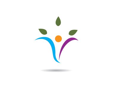 Sağlıklı Yaşam Logosu vektör ikonu çizimi tasarımı