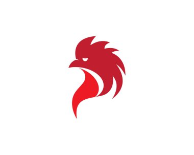 Rooster logo şablon vektör resimleme