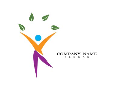 Sağlıklı Yaşam Logosu vektör ikonu çizimi tasarımı