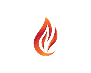 Alev Logosu Vektör Simgesi Yağ, gaz ve enerji logosu kavramını ateşle