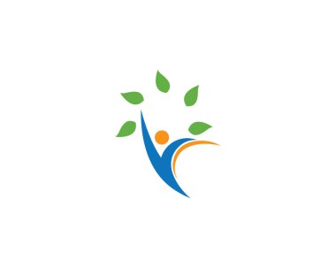 Sağlıklı Yaşam Logosu vektör ikonu çizimi tasarımı