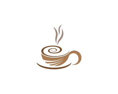 Kahve fincanı Logo Şablon vektör tasarımı