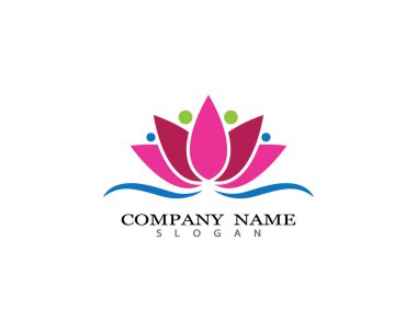 Güzellik Vektörü çiçek tasarımı logo şablonu simgesi