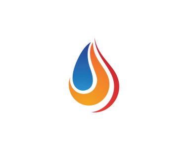Su damlası logo şablonu vektör illüstrasyon tasarımı