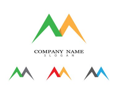 M harfi logo vektör illüstrasyon tasarımı
