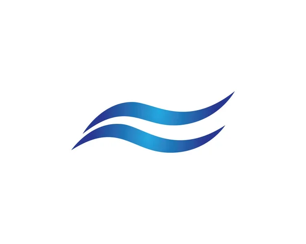 Design Vektorové Ikony Loga Water Wave — Stockový vektor