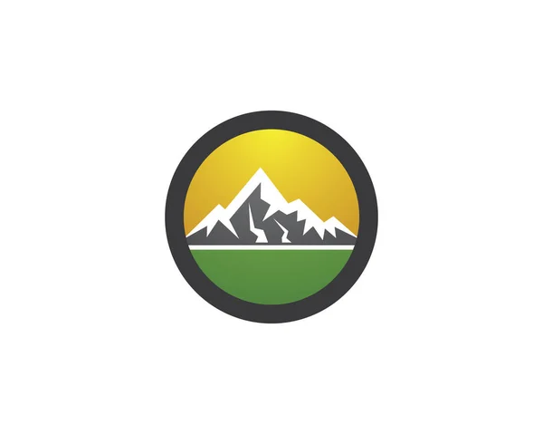 Mountain Logo Template Vector Pictogram Illustratie Ontwerp — Stockvector