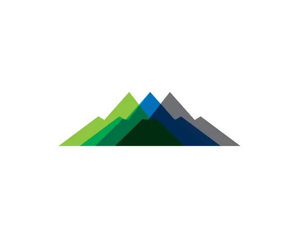 Logo Montagna Modello Vettoriale Icona Illustrazione Design — Vettoriale Stock