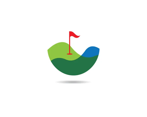 Golf Logotipo Modelo Vetor Ilustração Ícone Design —  Vetores de Stock