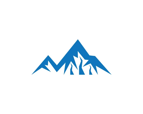 High Mountain Ícone Logotipo Modelo Negócio Vector — Vetor de Stock