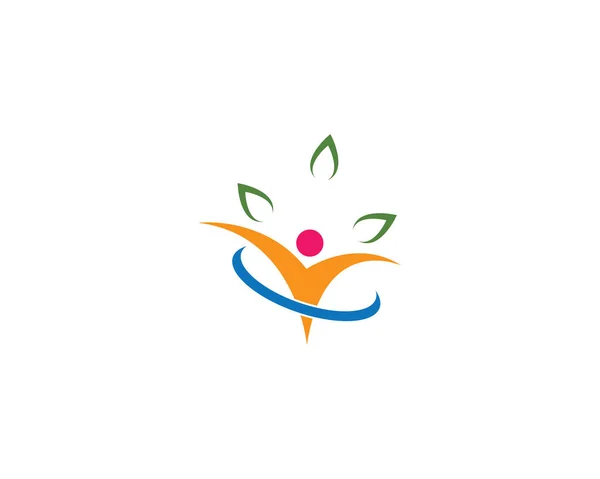 Healthy Life Logo Template Vector Icon Illustration Design — Stock Vector